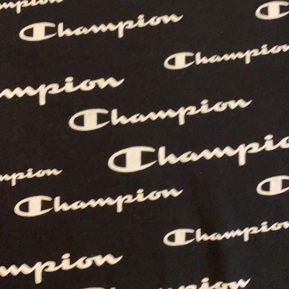 Champion All Over Logo Print T-Shirt Men’s 2XL Black White Graphic Tee - Picture 7 of 9